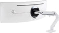 Ergotron – HX HD Premium Heavy Duty Gaming Monitor Arm, Single Monitor Desk Mount – for 1000R Curved Ultrawide Monitors up to 49 Inches, 28 to 42 Lbs, VESA 75X75Mm or 100X100Mm – HD Pivot, White